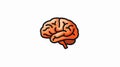 A sleek outline of a brain icon symbolizing human thought, ideal for web design and creative projects