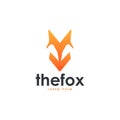 Clean minimal Fox logo template