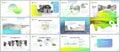 Clean, minimal presentation templates. Colorful elements on white background for your portfolio.