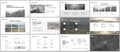 Clean, minimal presentation templates. Simple elements on white background for your portfolio template.