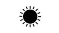 Minimalist Black Sun Icon on White Background Royalty Free Stock Photo