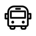 Simple Black and White Bus Icon Ready for Transportation Designs Royalty Free Stock Photo