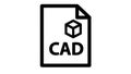 CAD File Document Icon Royalty Free Stock Photo
