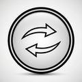 Circular Icon With Two Opposite Arrows Indicating Exchange Or Refresh Functionality Keywords: refresh, repeat, exchange, swap, Royalty Free Stock Photo