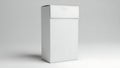 White Blank Packaging Box Mockup on Grey Background Royalty Free Stock Photo