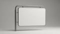 Blank White Rectangular Signboard Mockup on Grey Background Royalty Free Stock Photo