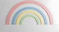 Minimalist Pastel Rainbow Arches Abstract Background Royalty Free Stock Photo