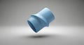 3D Render of a Blue Pipe Fitting on a Gradient Background Royalty Free Stock Photo