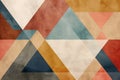 A clean minimalist design featuring right triangle shapes in soft earth tones, Generated AI