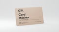 Beige Gift Card Mockup Royalty Free Stock Photo