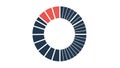 Circular Progress Bar with Red Segment Royalty Free Stock Photo