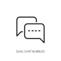 Two Chat Bubbles Icon Royalty Free Stock Photo