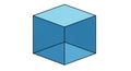 Abstract Blue Cube Geometric Shape Royalty Free Stock Photo
