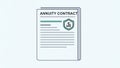 Annuity Contract Document with Financial Security Icon Royalty Free Stock Photo