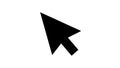 Black Cursor Arrow Icon on White Background Royalty Free Stock Photo