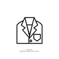 Lab Coat Icon - Scientist Protective Clothing Royalty Free Stock Photo