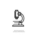 Simple Line Art Microscope Icon Royalty Free Stock Photo