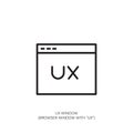 UX Browser Window Icon Royalty Free Stock Photo