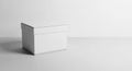 Minimalist White Open Box Mockup on Seamless Background Royalty Free Stock Photo