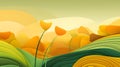 clean minimalist Spring field landscape nature wallpaper backdrop template