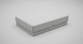 Blank White Box Mockup on White Background Royalty Free Stock Photo