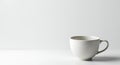 Minimalist White Coffee Cup on White Background Royalty Free Stock Photo