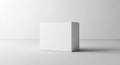 White Blank Rectangular Box Mockup on Light Background Royalty Free Stock Photo