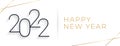 Clean minimalist style happy new year 2022 white banner