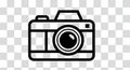 Simple Black Outline Camera Icon Royalty Free Stock Photo