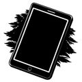 Simple Vector Illustration of a Modern Tablet Royalty Free Stock Photo