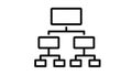 Hierarchical Network Diagram Icon Royalty Free Stock Photo