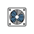 Computer Cooling Fan Icon Vector Illustration Royalty Free Stock Photo