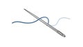 Minimalist Sewing Needle and Thread Vector Icon Royalty Free Stock Photo