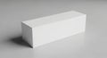 Blank White Rectangular Product Packaging Box Mockup on Grey Background Royalty Free Stock Photo