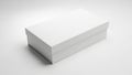 A clean and minimalist white rectangular gift box with a separate lid, isolated on a bright white background for branding mockup Royalty Free Stock Photo