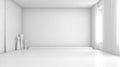 Clean and Minimalist: White Studio Background with Window Shadows Royalty Free Stock Photo