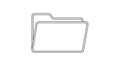 Simple Black and White Vector Illustration of a Folder Icon Royalty Free Stock Photo