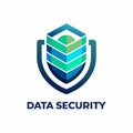 Clean and minimalistic logo design for data security software, featuring modern and sleek elements for a tech-savvy look,