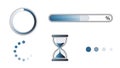 Loading and Progress Indicators Collection Royalty Free Stock Photo