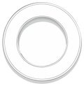 Clean modern empty white plate with a raised edge detail Royalty Free Stock Photo