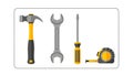 Essential Hand Tools Set Vector Illustration Royalty Free Stock Photo