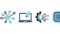 Technology and Network Icons Set Royalty Free Stock Photo