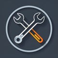 Technical Service and Repair Tools Icon Royalty Free Stock Photo