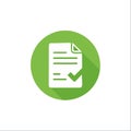 Approved Document Icon with Checkmark Royalty Free Stock Photo