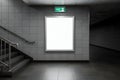 Blank Poster in a Subway Station Royalty Free Stock Photo