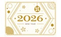 2026 New Year Vector Collection Royalty Free Stock Photo