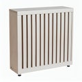 Radiator concealment solution, minimalist design, indoor heat efficiency element on white background Royalty Free Stock Photo