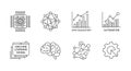 AI and Machine Learning Icons Set Royalty Free Stock Photo