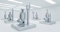 Precision Engineering Metal Components Tools on Display in Modern Setting AI generated. Royalty Free Stock Photo