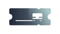 Clean Modern Train Ticket Vector Icon for Commute, vector design Generative AI Royalty Free Stock Photo